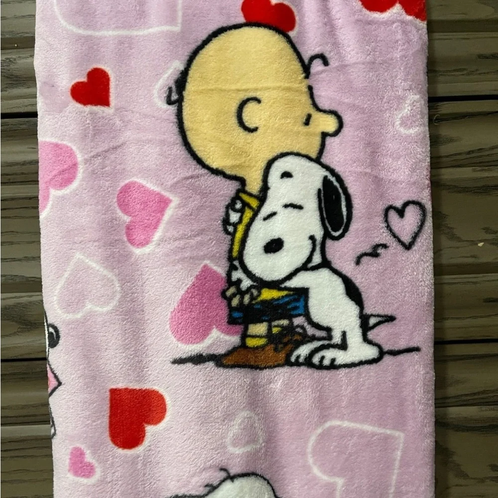 Peanuts Snoopy and Charlie Brown Valentine’s Day Blanket ❤️